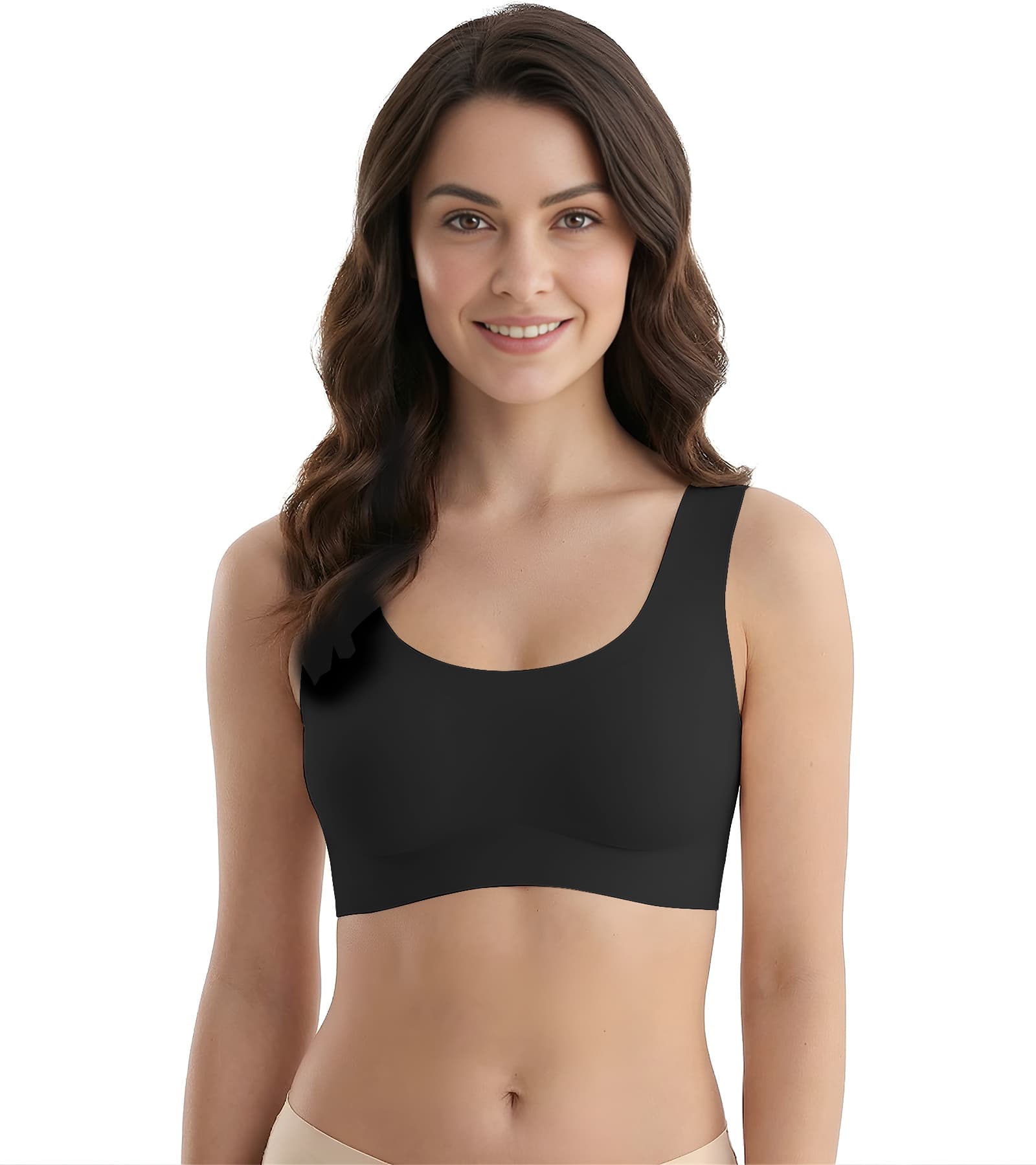 DClub Comfort Revolution Seamless Bra Easy lite Full-Coverage Wireless Everyday Bra with CloudSoft Comfort with Removable Pad.